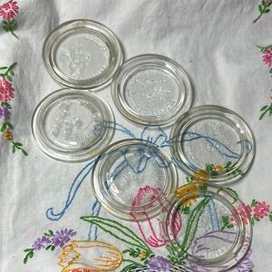 Clear Glass Jar Lids Set